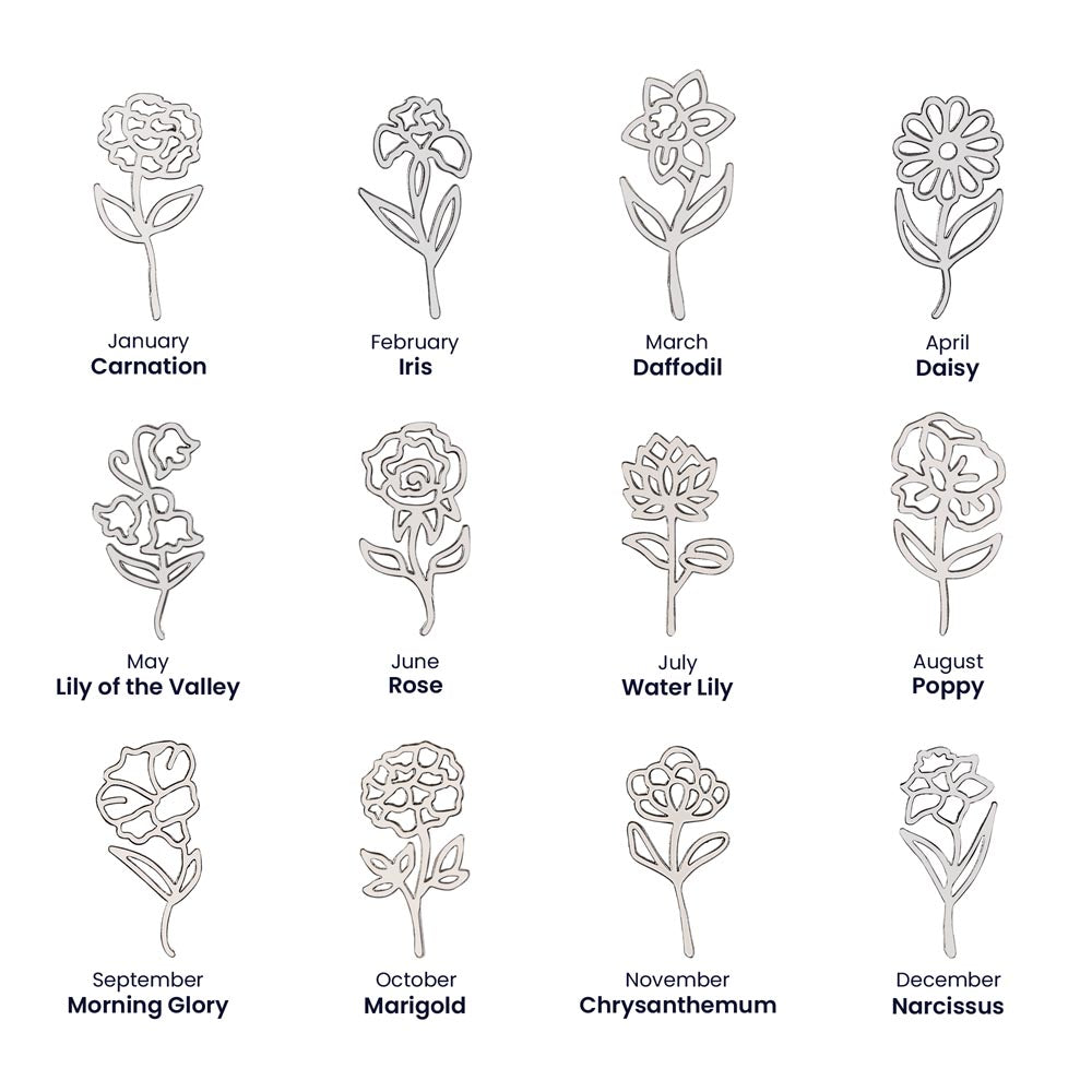 Wrapped in Petals - Customized Flower Name Necklace